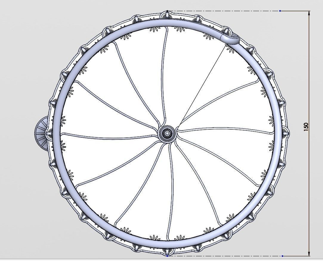 Spiral stair for dollshouse 3D print model_1