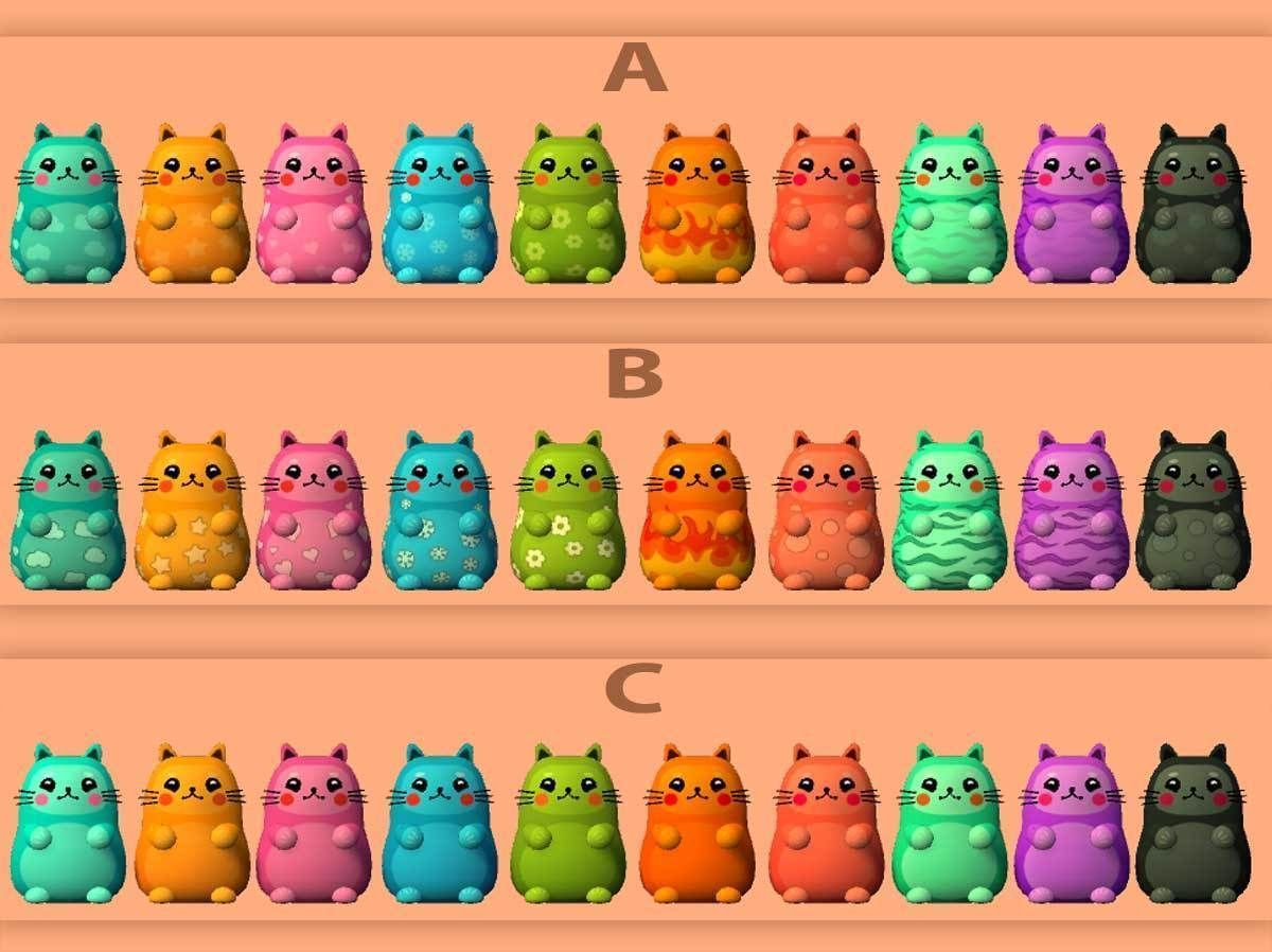 Cute Cartoon Cats Low-poly 3D model_2