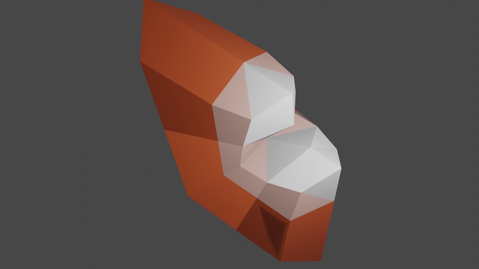 Low Poly Mountain orange and Free low-poly 3D model_3