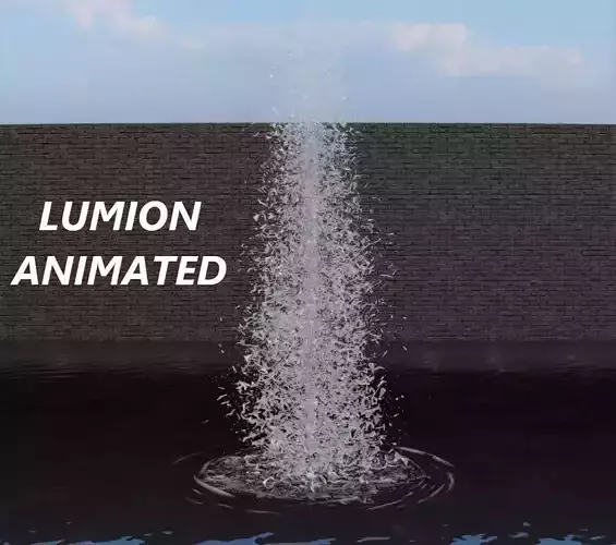 Lumion fountain - animated