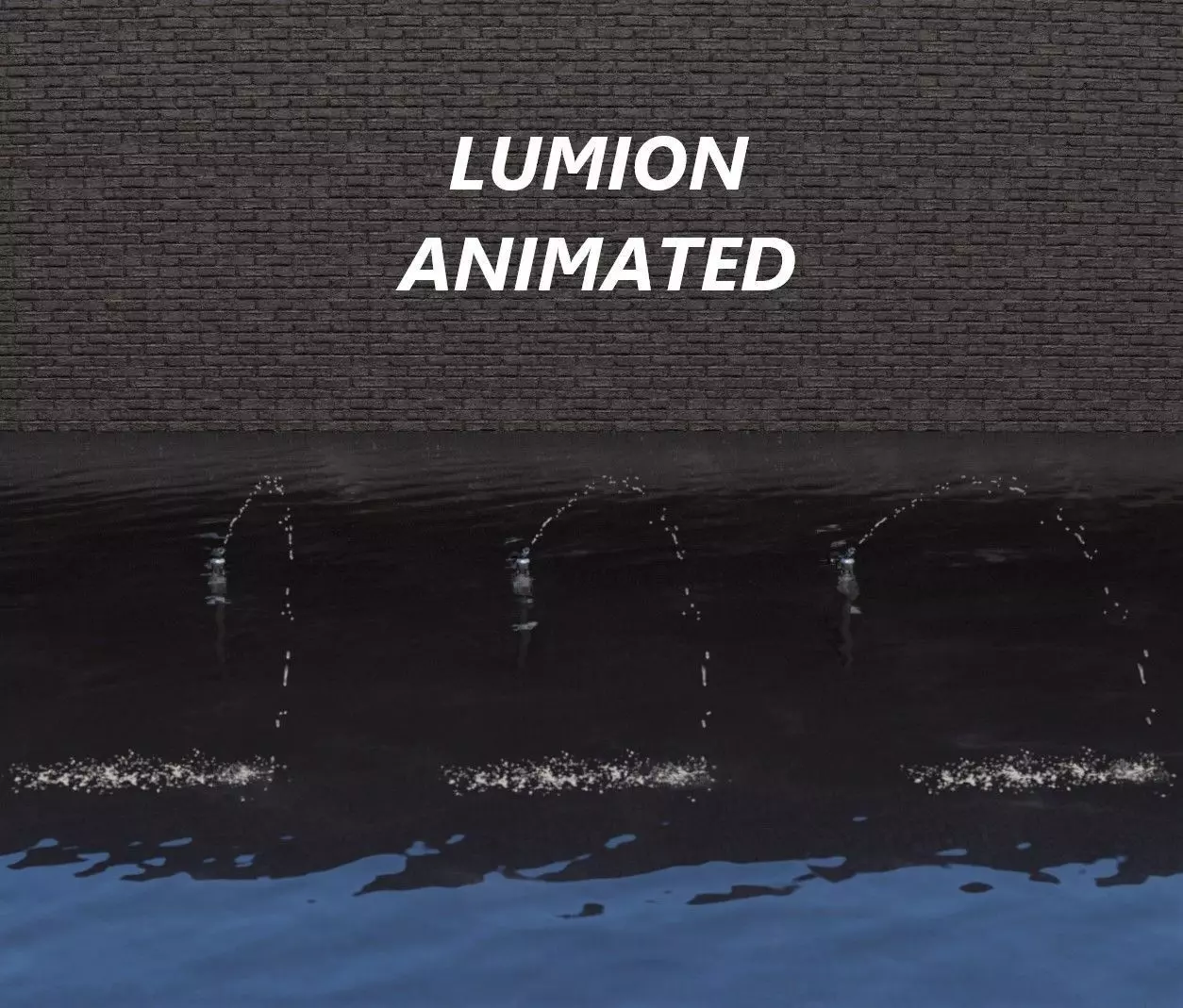 Lumion fountain - animated Low-poly 3D model_0
