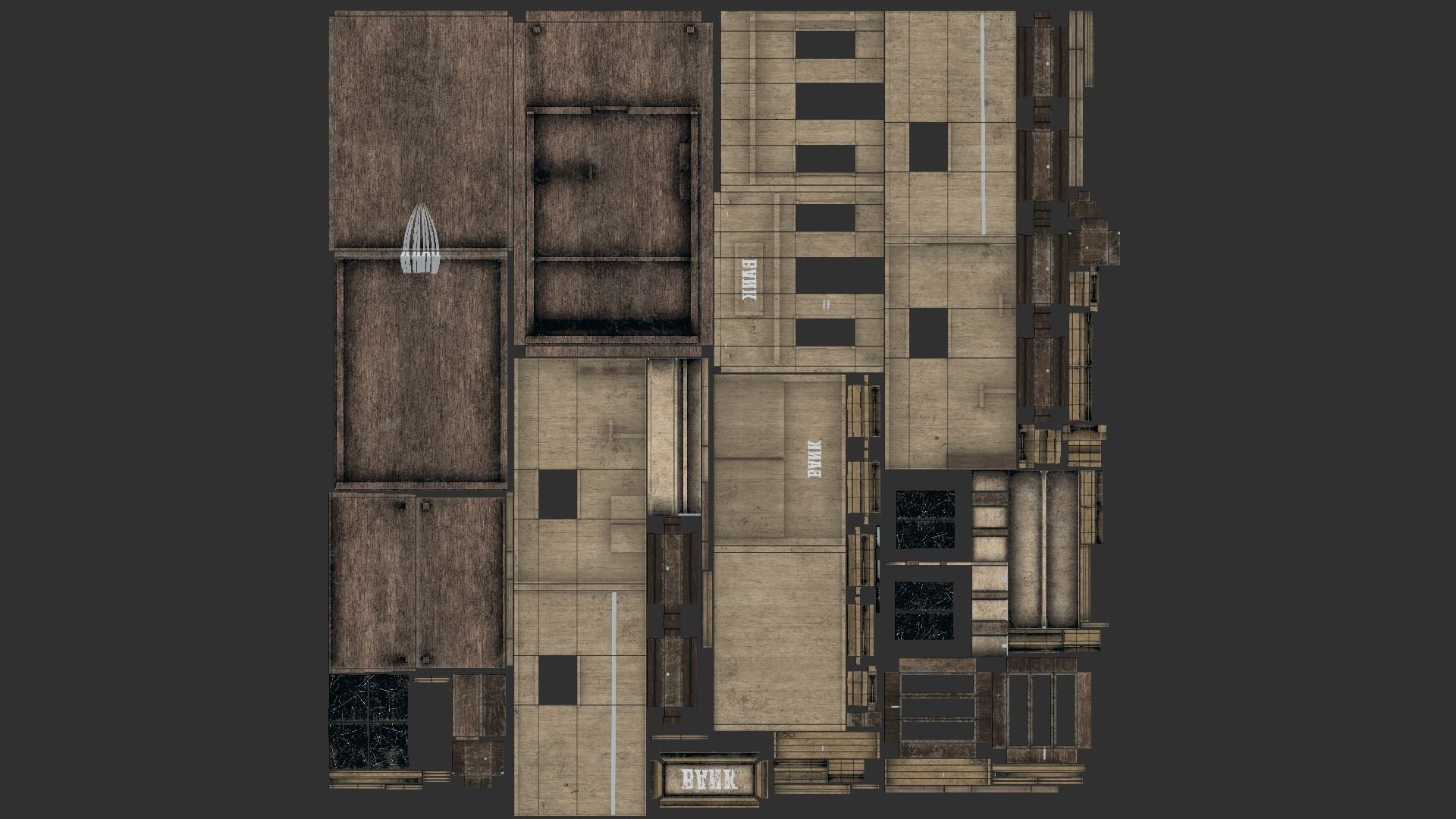 Western Bank - Wild West - Building Backdrop Full Perm Low-poly 3D model_10