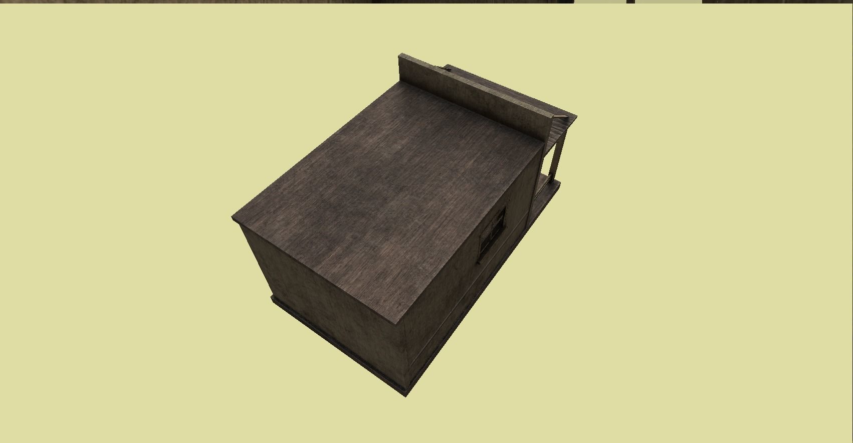 Western Bank - Wild West - Building Backdrop Full Perm Low-poly 3D model_5