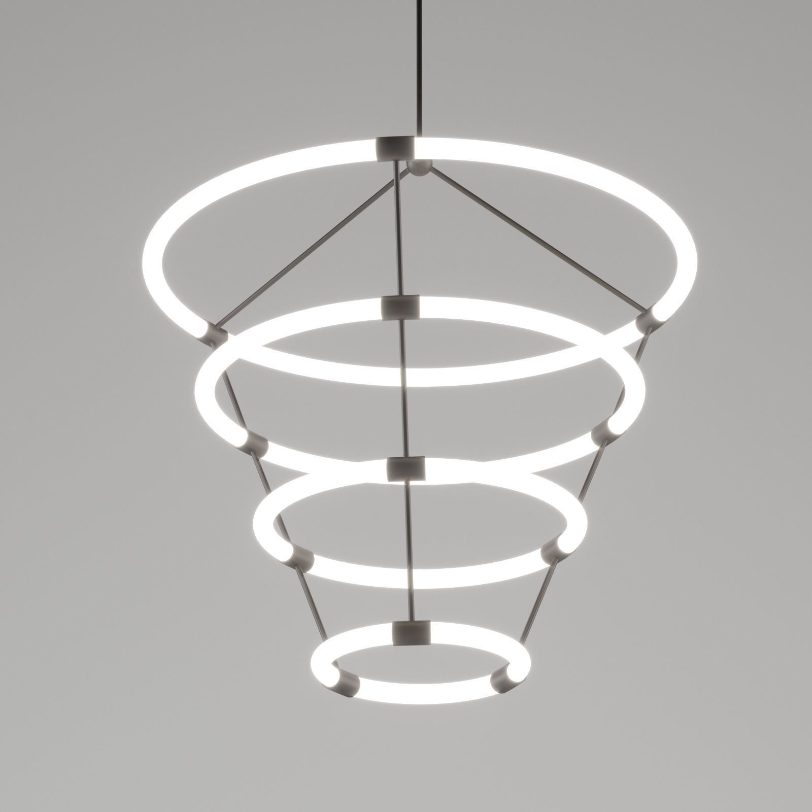 Santino Linear Suspension 4 Ring Light CH99433 Kuzco Lighting 3D model_1