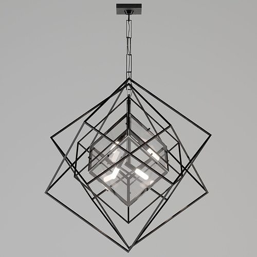 Cubist Medium Chandelier Visual Comfort 3D model