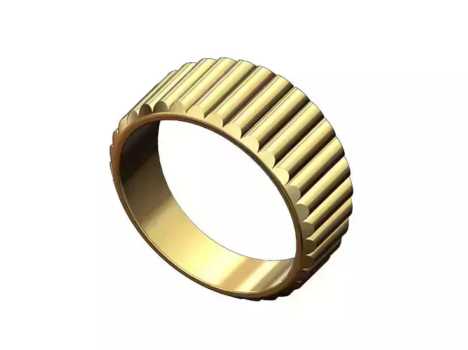 Undulated tapered band US size 4to13