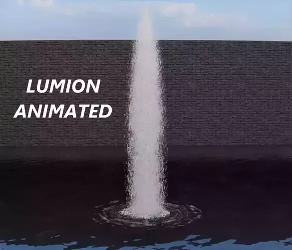 Lumion fountain - animated Low-poly 3D model