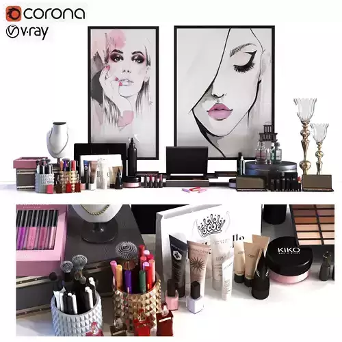 Cosmetics set 017  lowpoly 