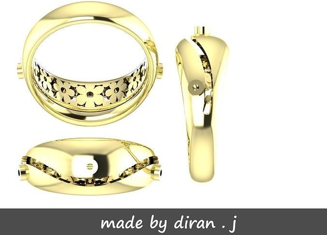  1 diamond ring 3D print model