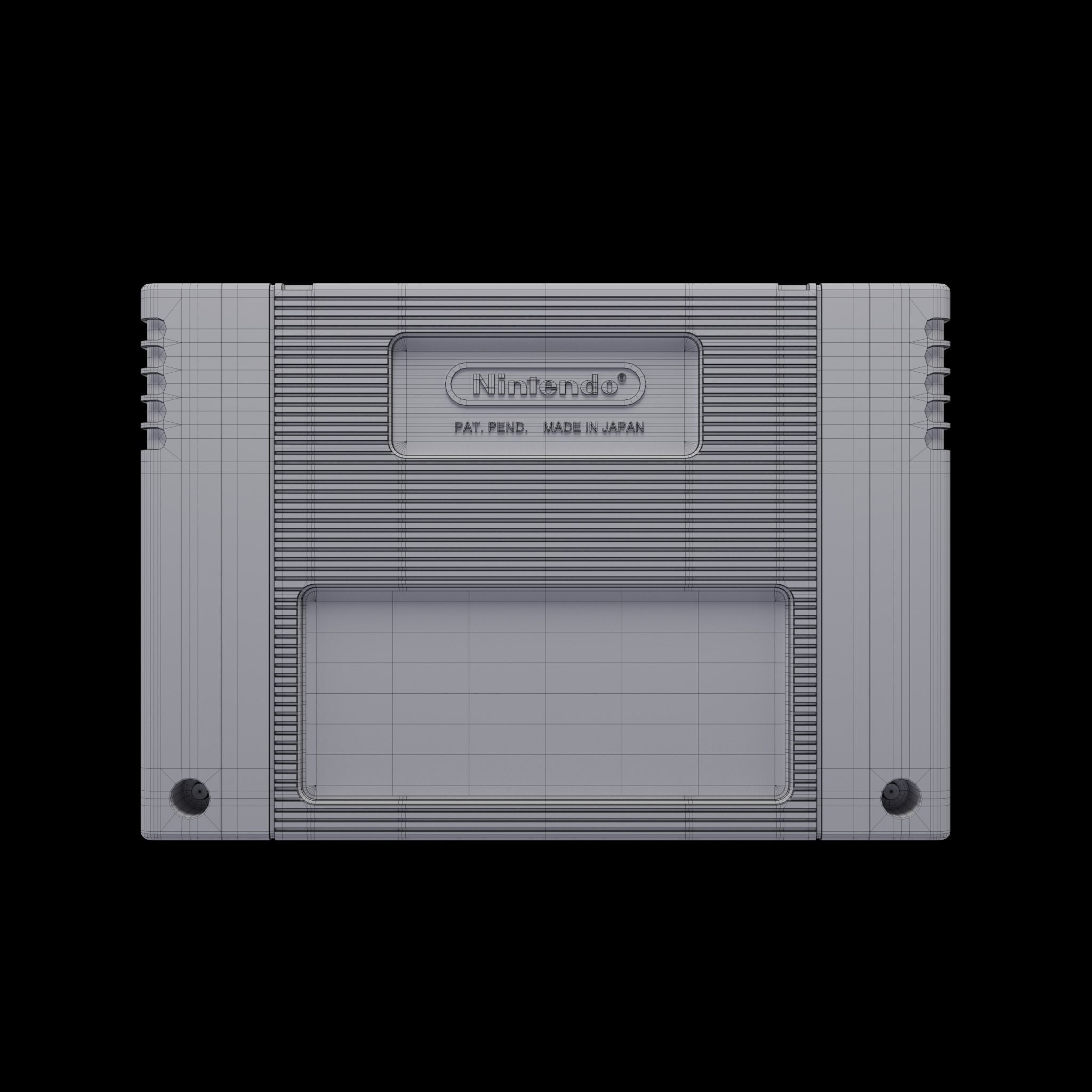 Super Nintendo Cartridge 3D model_7