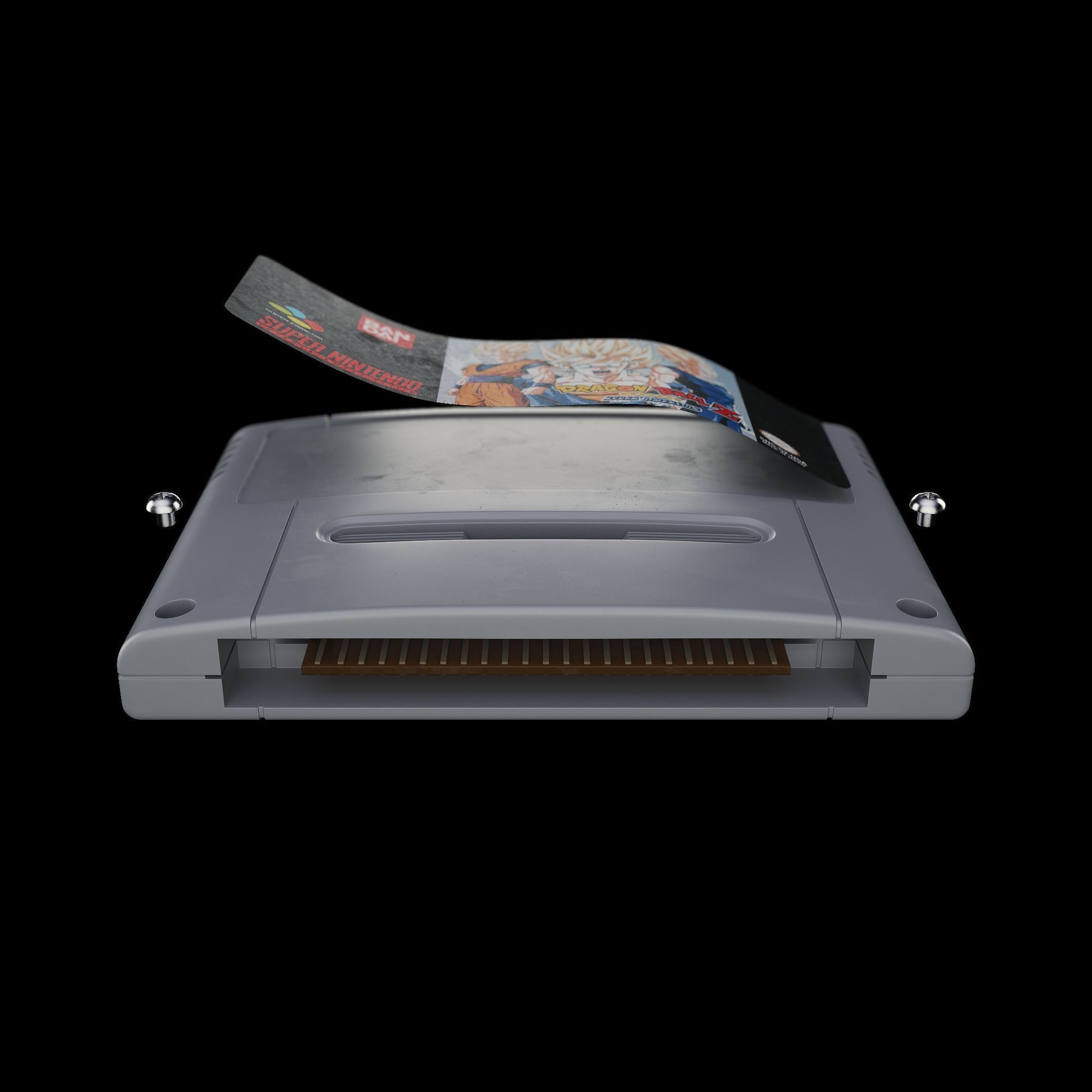 Super Nintendo Cartridge 3D model_3