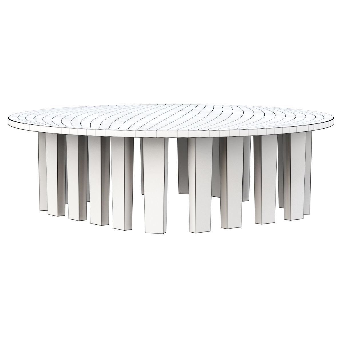 Nunca round coffee table  Low-poly 3D model_5