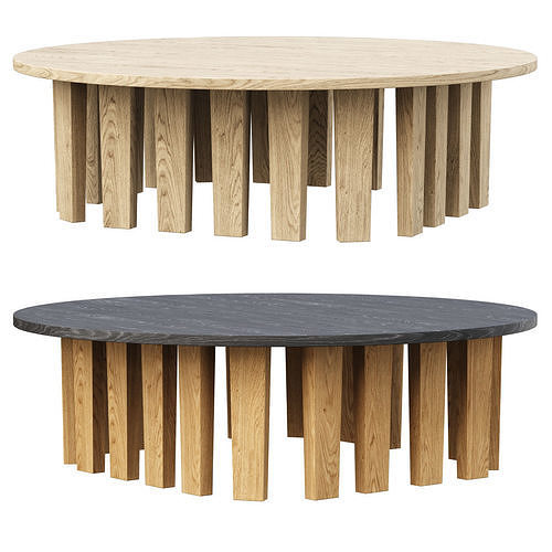 Nunca round coffee table  Low-poly 3D model