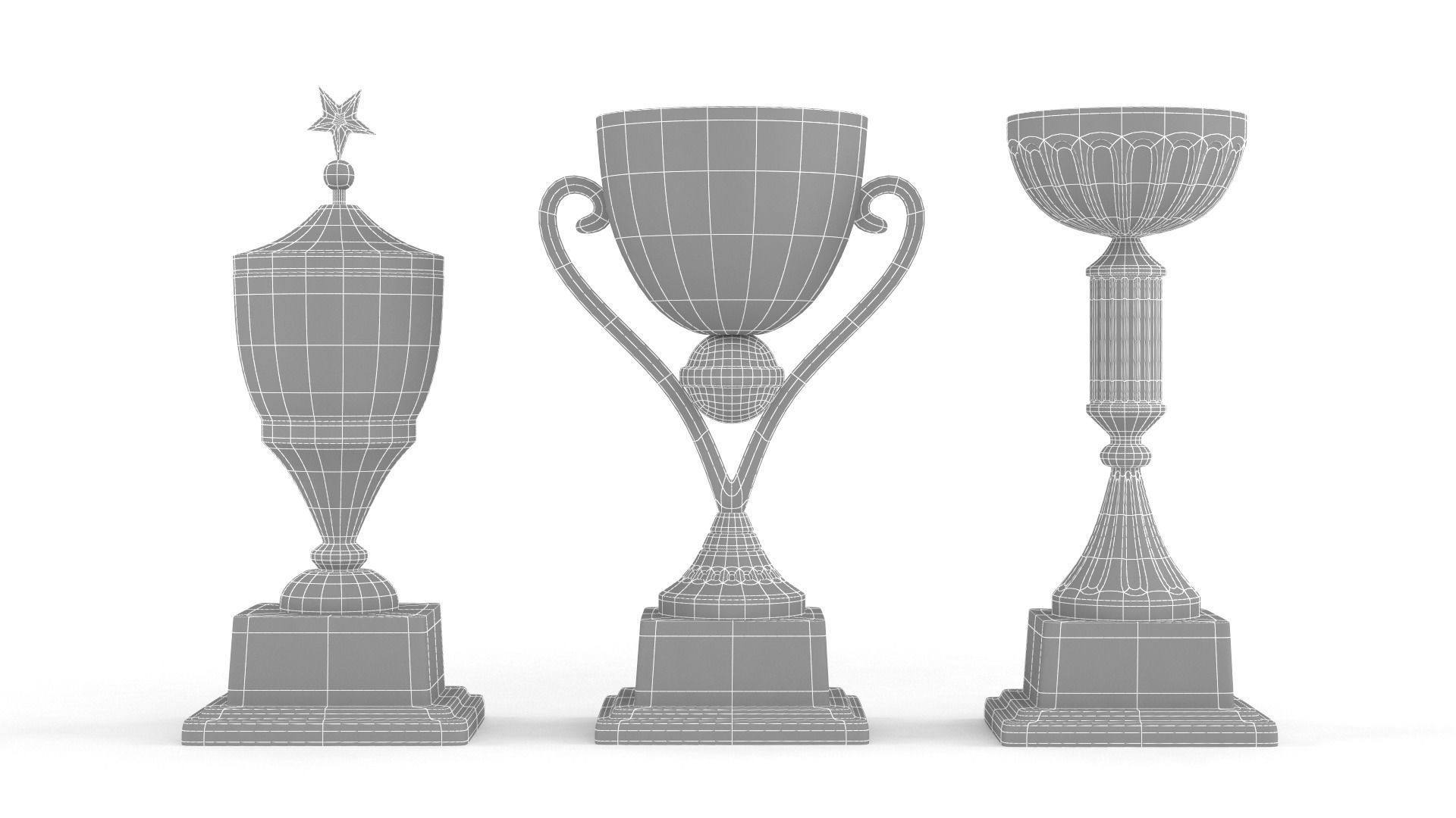 Cups Trophy 3D model_7