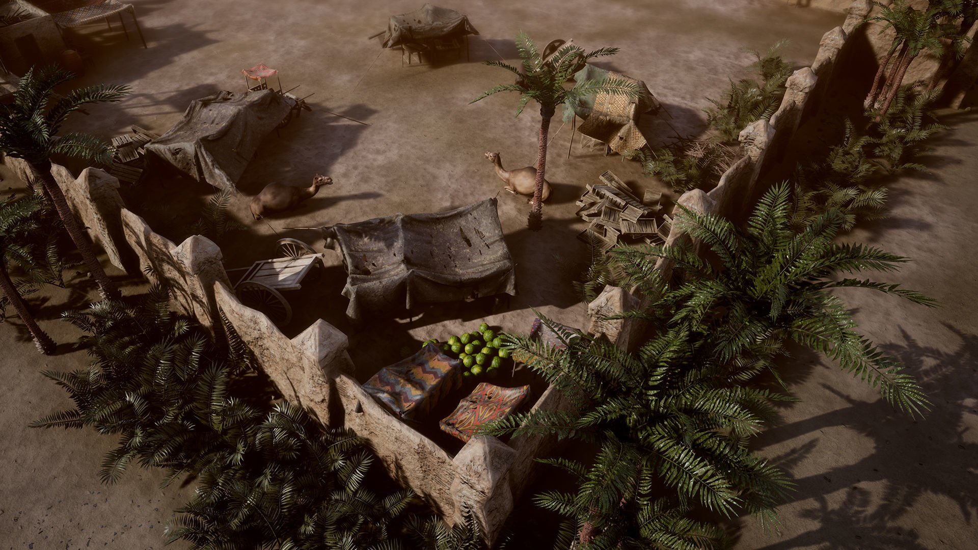 Top-Down Desert Town - LowPoly Low-poly 3D model_20