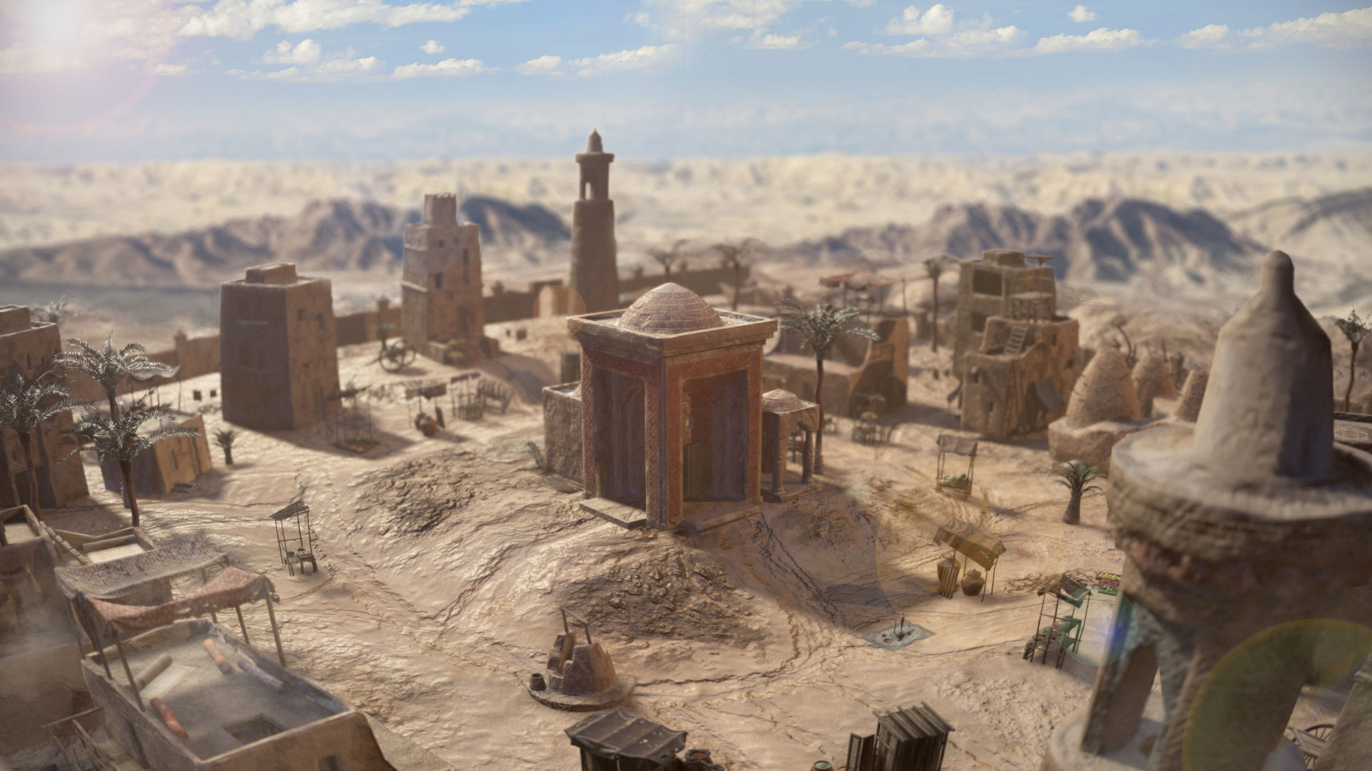 Top-Down Desert Town - LowPoly Low-poly 3D model_6