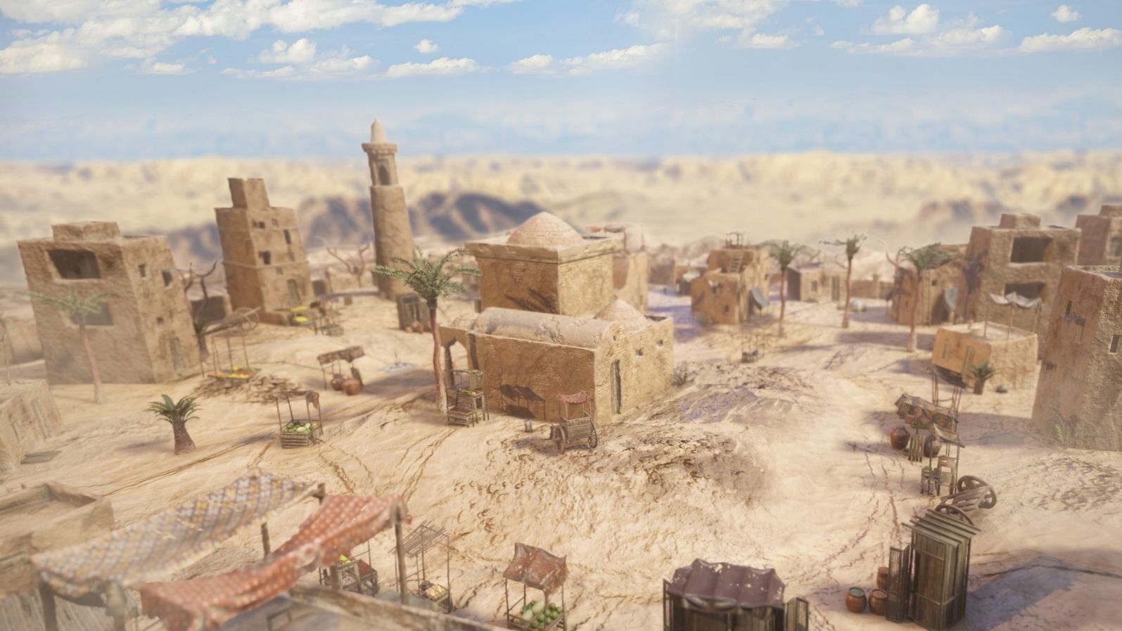 Top-Down Desert Town - LowPoly Low-poly 3D model_7