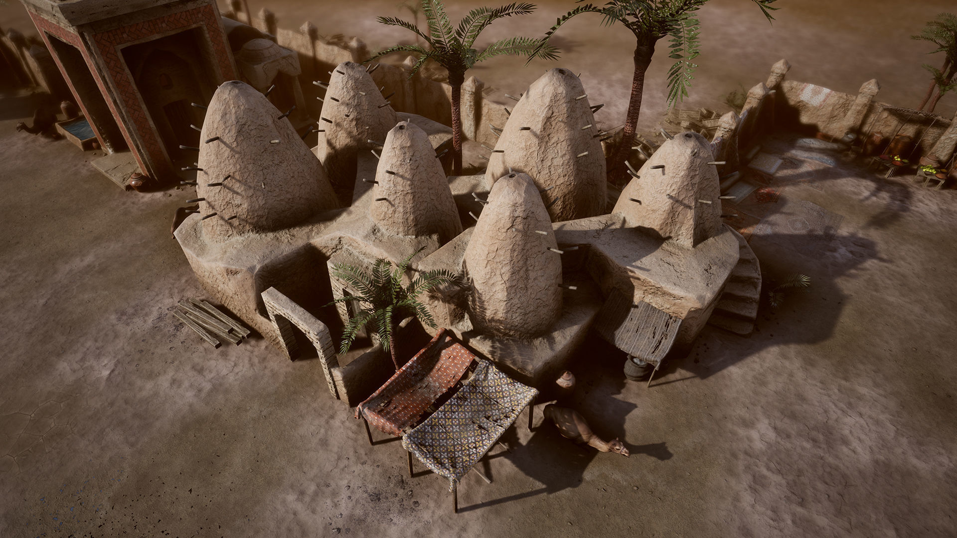 Top-Down Desert Town - LowPoly Low-poly 3D model_29