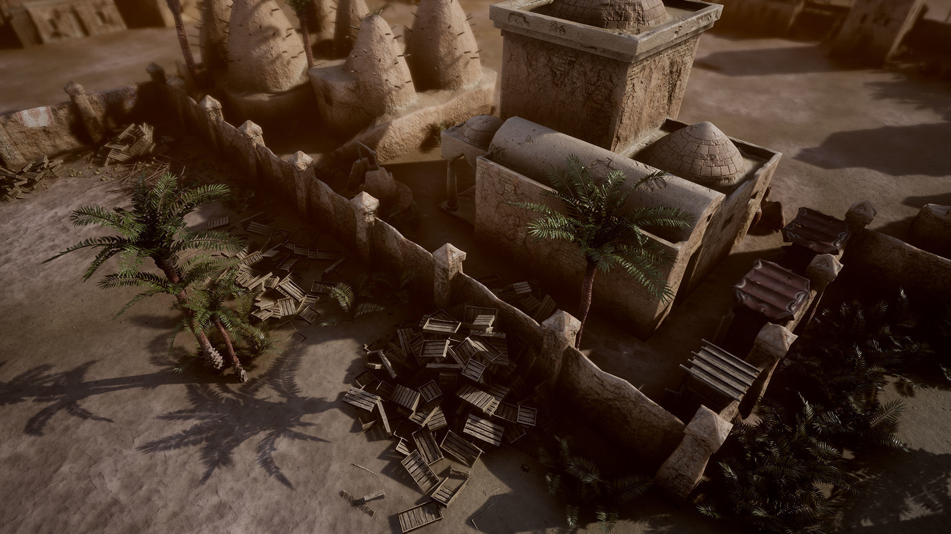 Top-Down Desert Town - LowPoly Low-poly 3D model_21