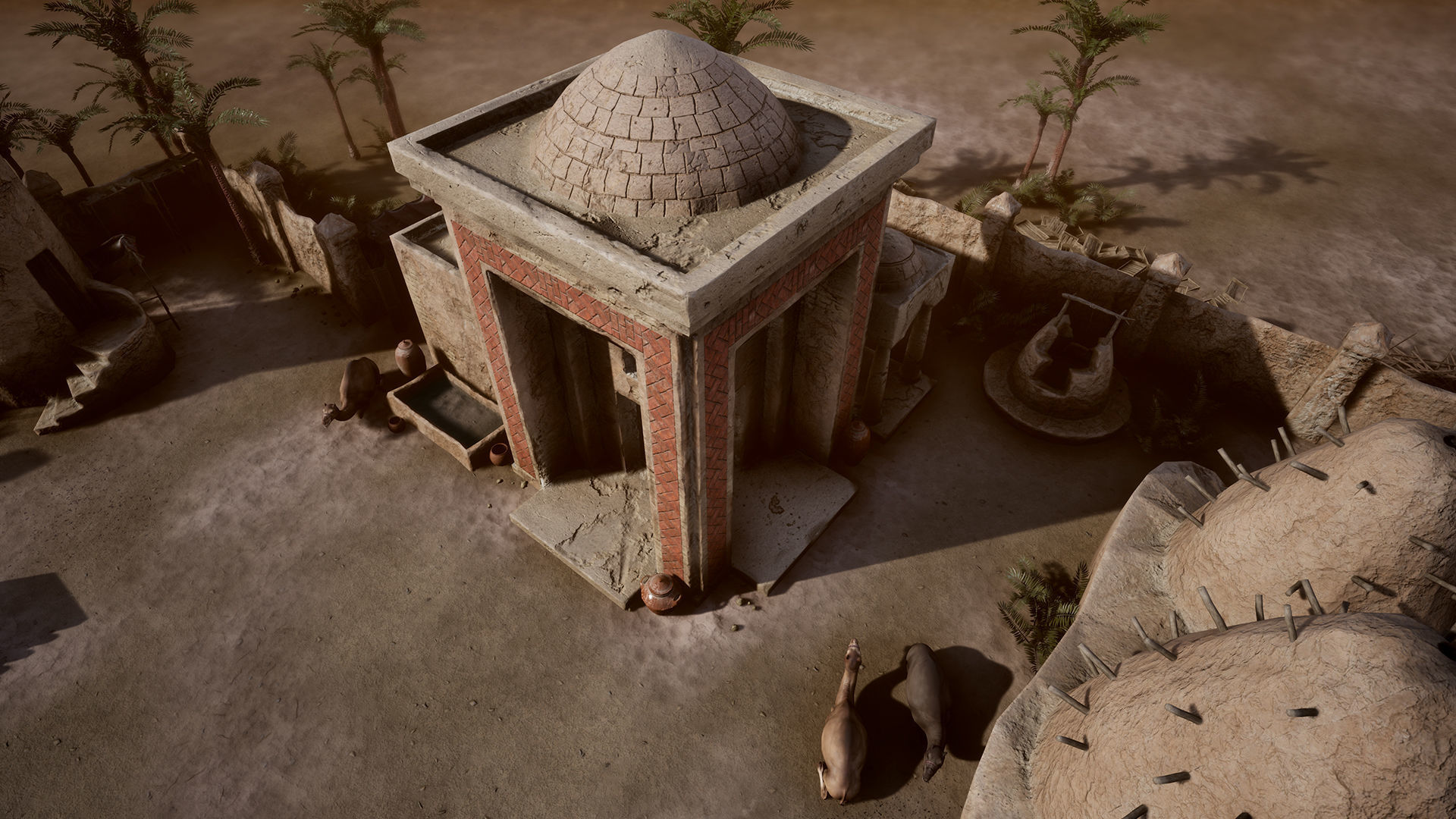 Top-Down Desert Town - LowPoly Low-poly 3D model_30