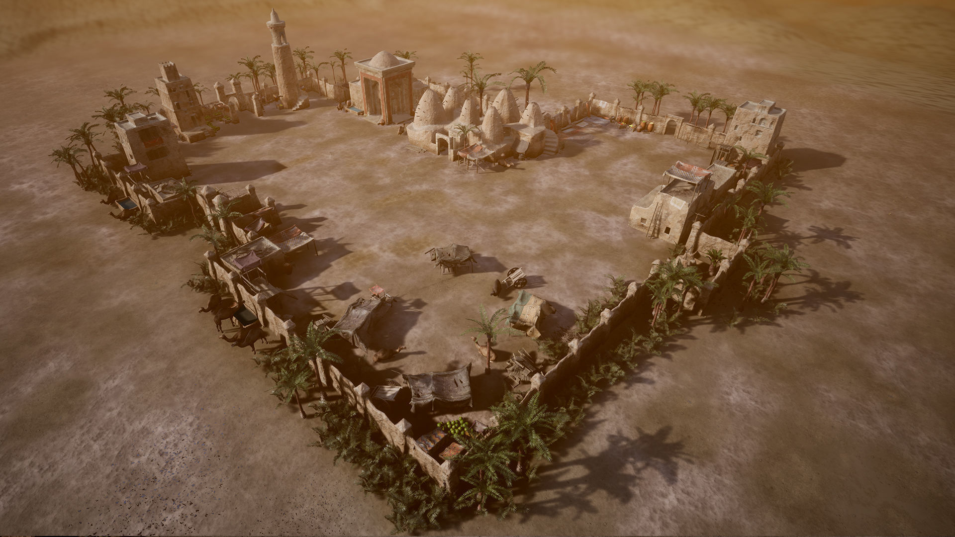 Top-Down Desert Town - LowPoly Low-poly 3D model_18