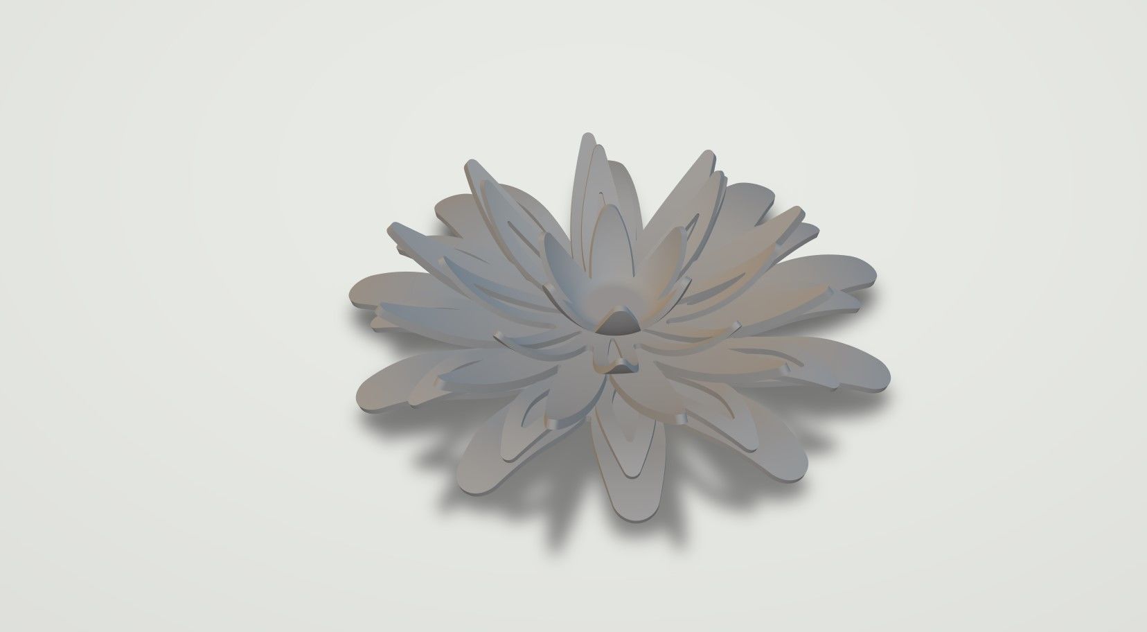 Simple flower design for PVC molding 3D model_1