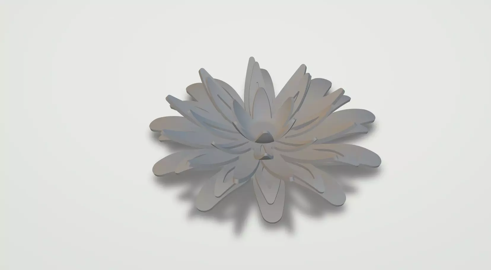 Simple flower design for PVC molding 3D model_0