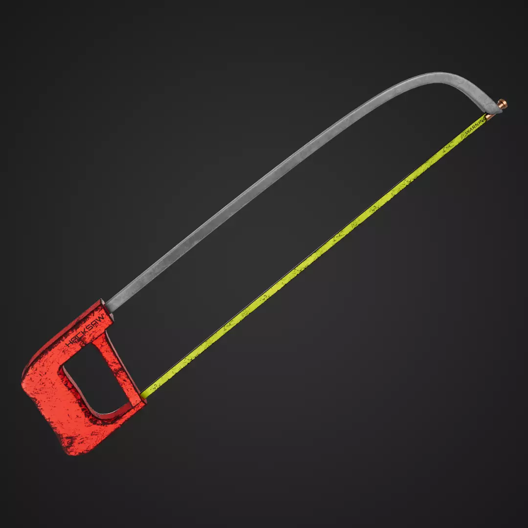 Hacksaw saw Low-poly 3D model