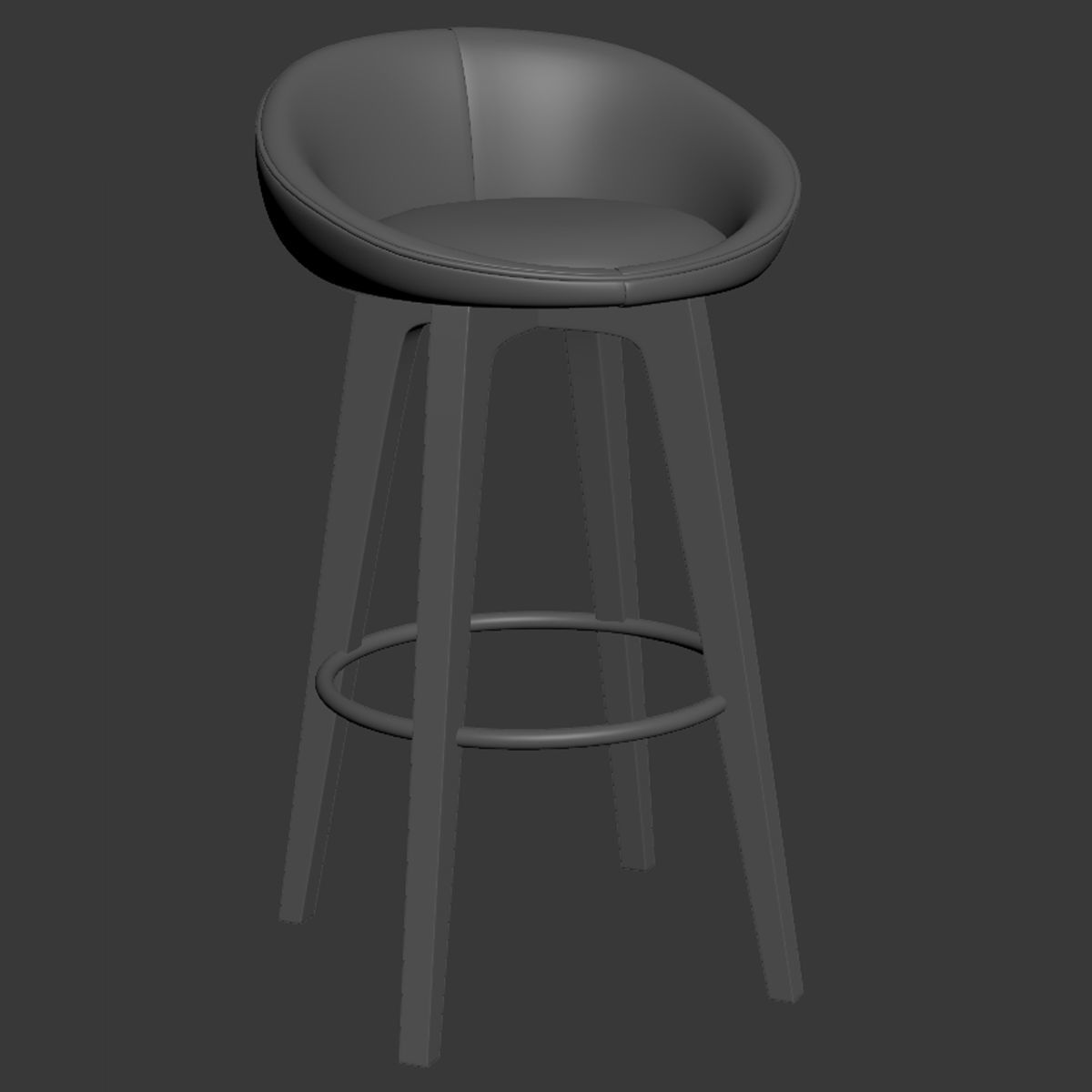 Bloom Bar Stool Set 3D model_1