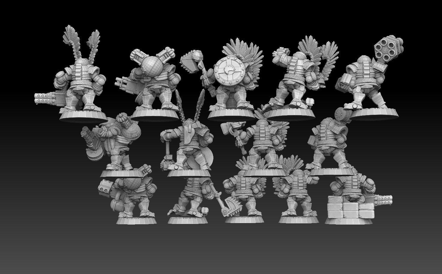 Astroknight Dwarves Heavy Squad 3D print model_15
