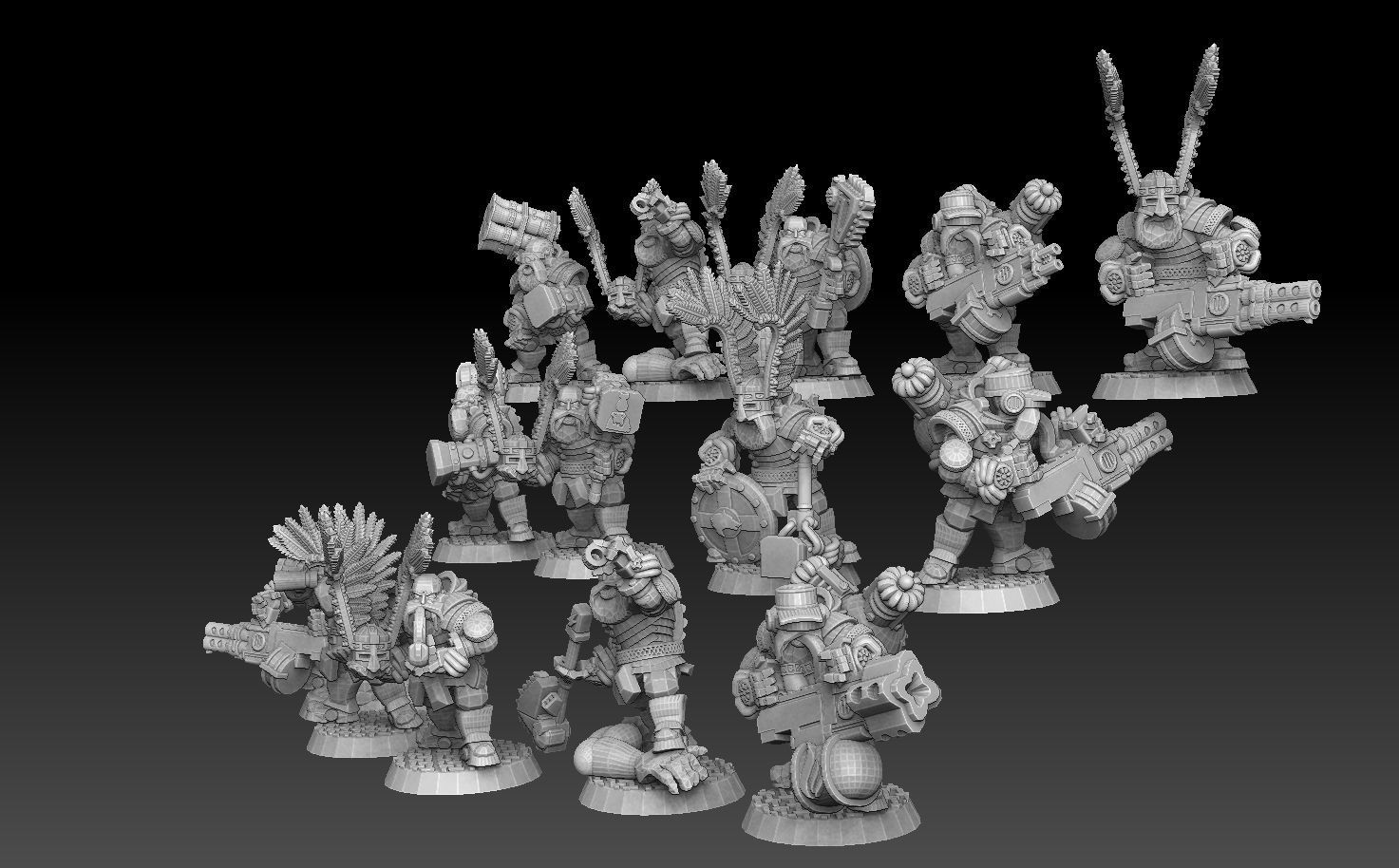 Astroknight Dwarves Heavy Squad 3D print model_14