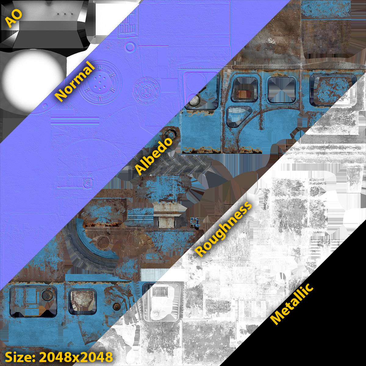 T-40 Tractor Low-Poly Low-poly 3D model_8