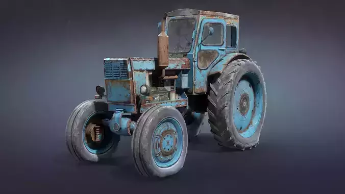 T-40 Tractor Low-Poly Low-poly 3D model