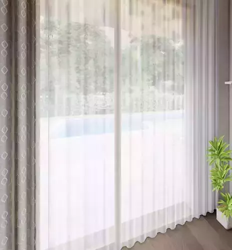 curtain door with vertical bars