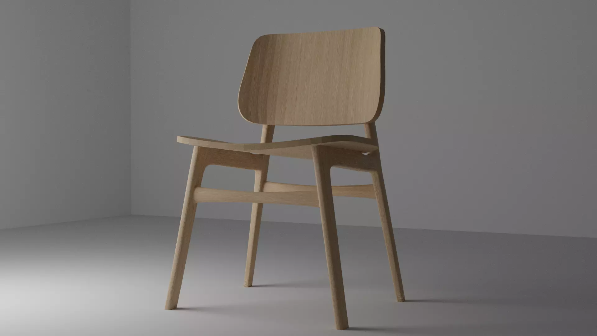 Wooden Chair Free 3D model_0