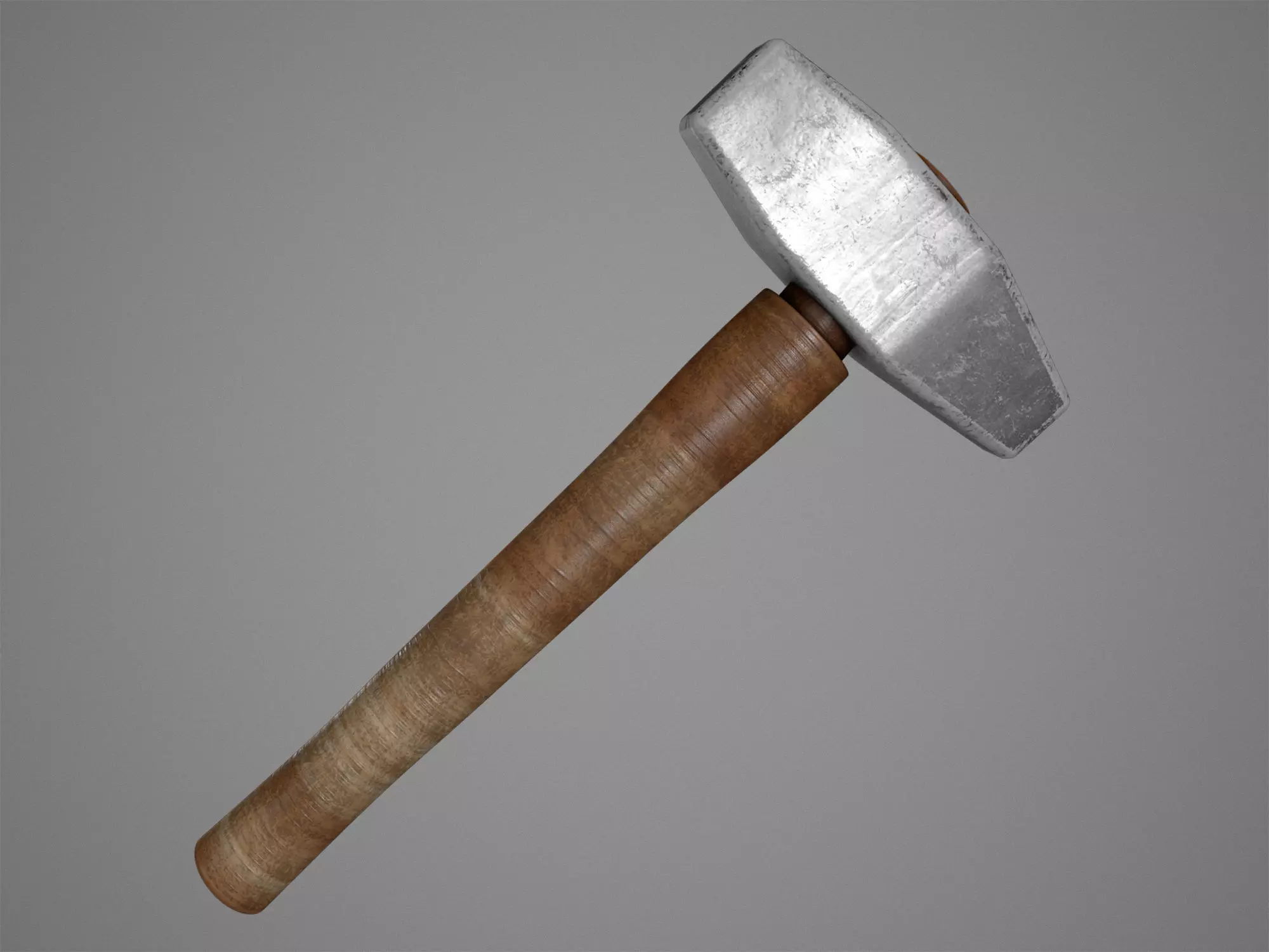 Rock Hammer Low-poly 3D model_0