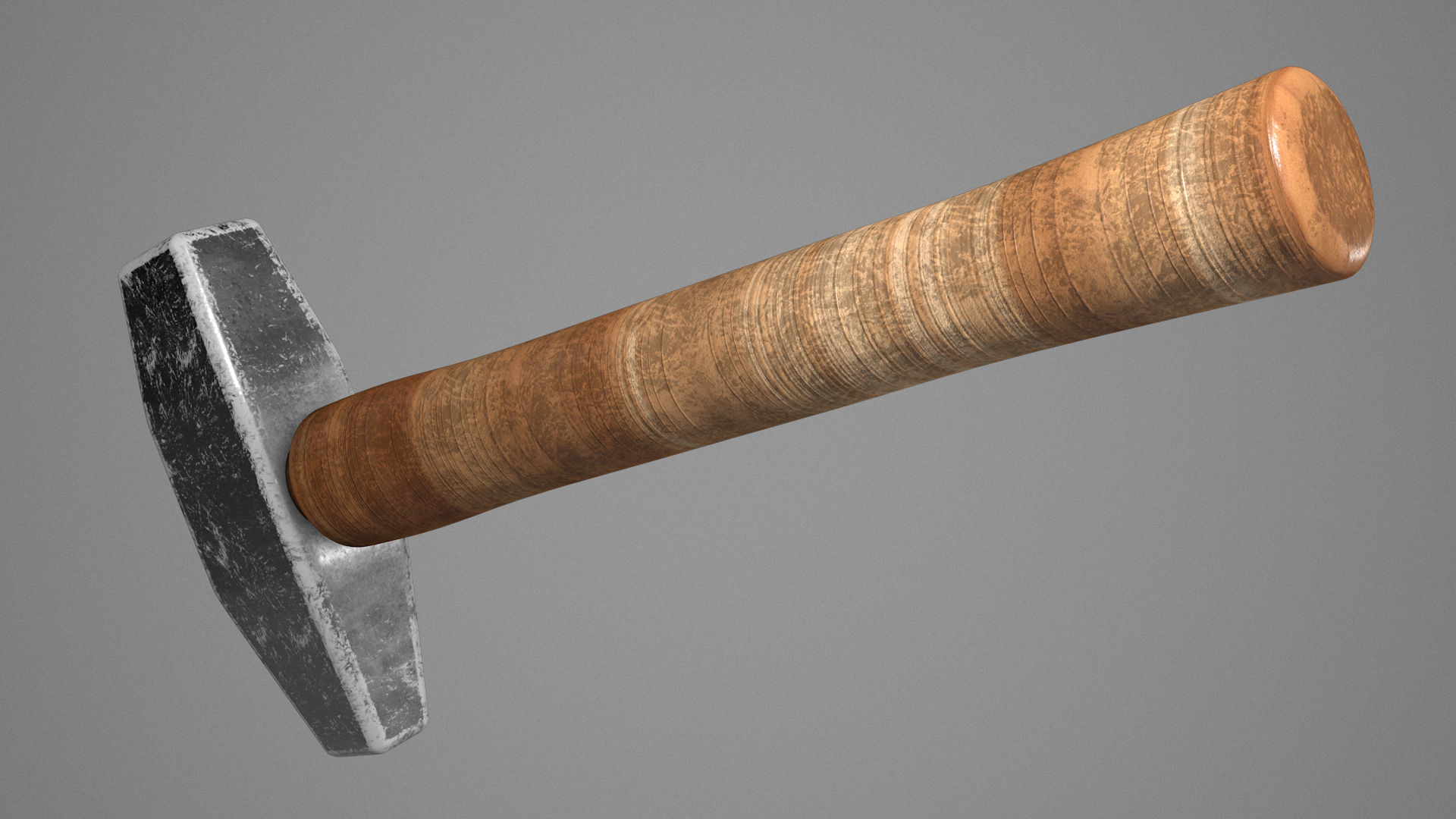 Rock Hammer Low-poly 3D model_17