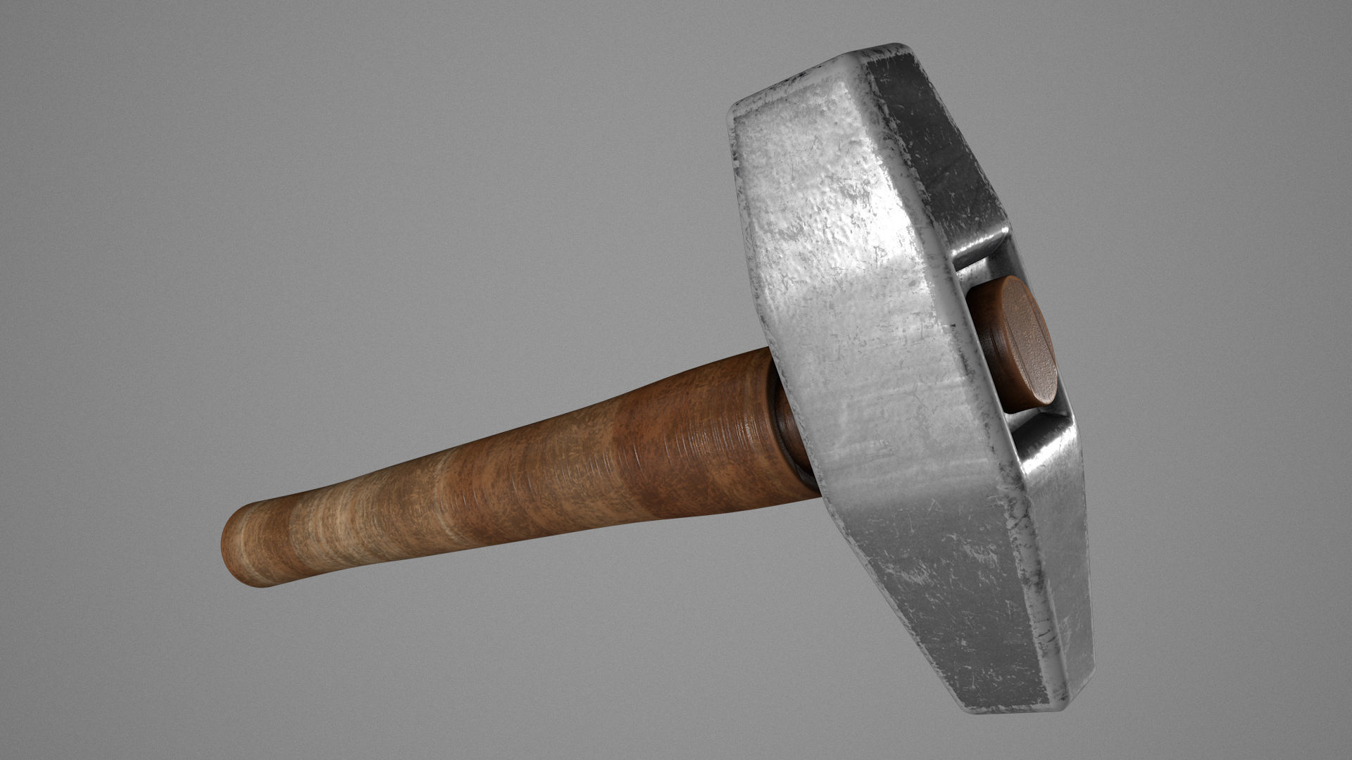 Rock Hammer Low-poly 3D model_13