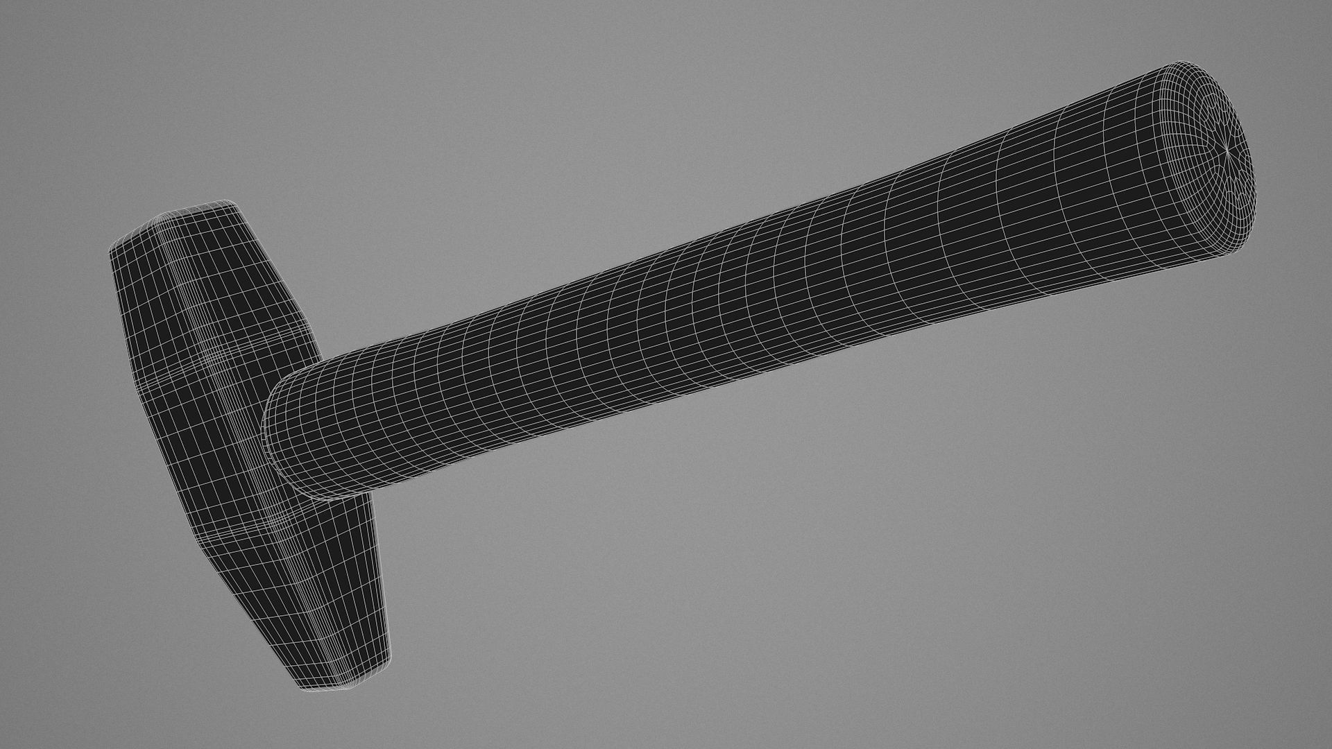 Rock Hammer Low-poly 3D model_20