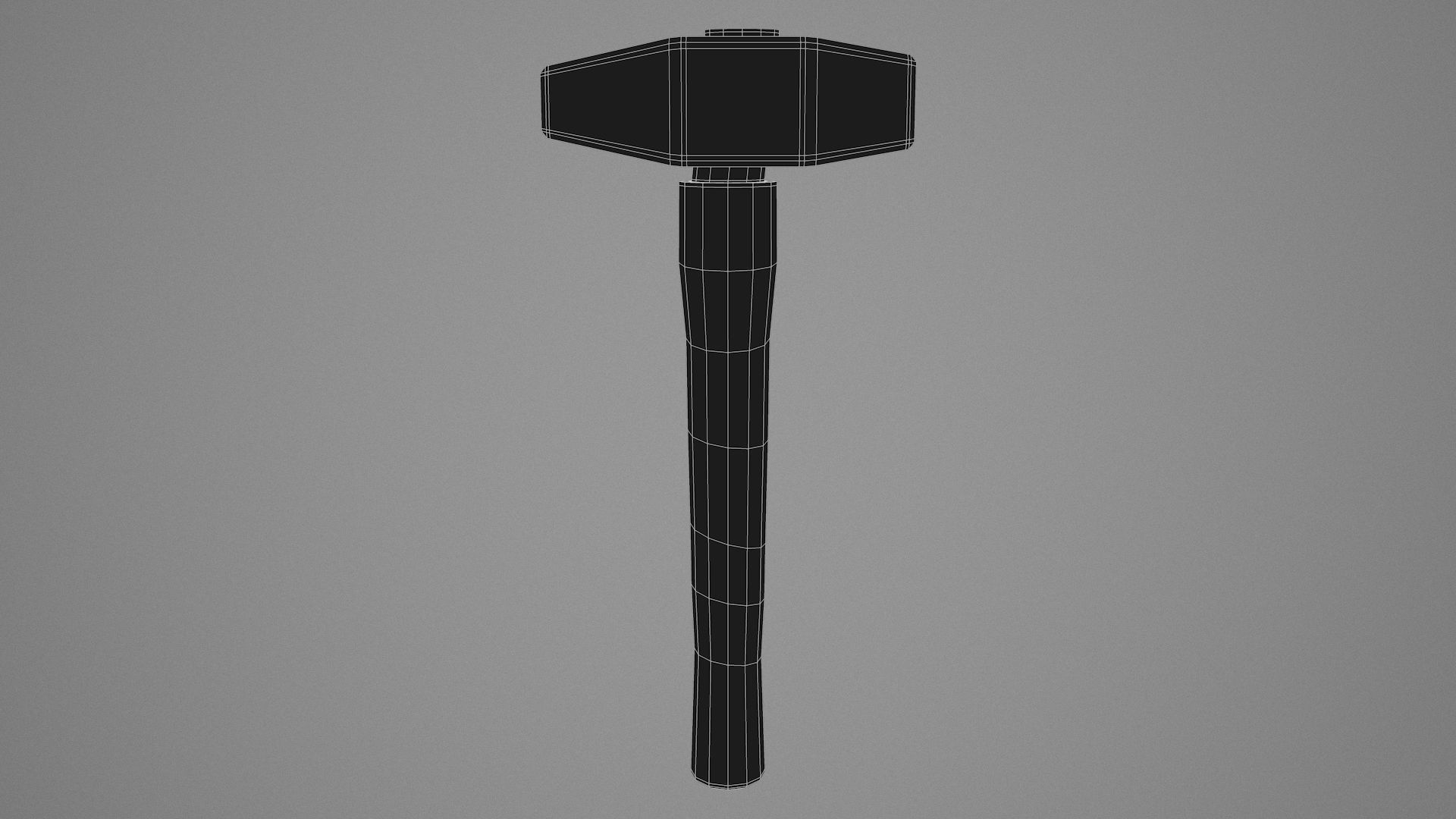 Rock Hammer Low-poly 3D model_2