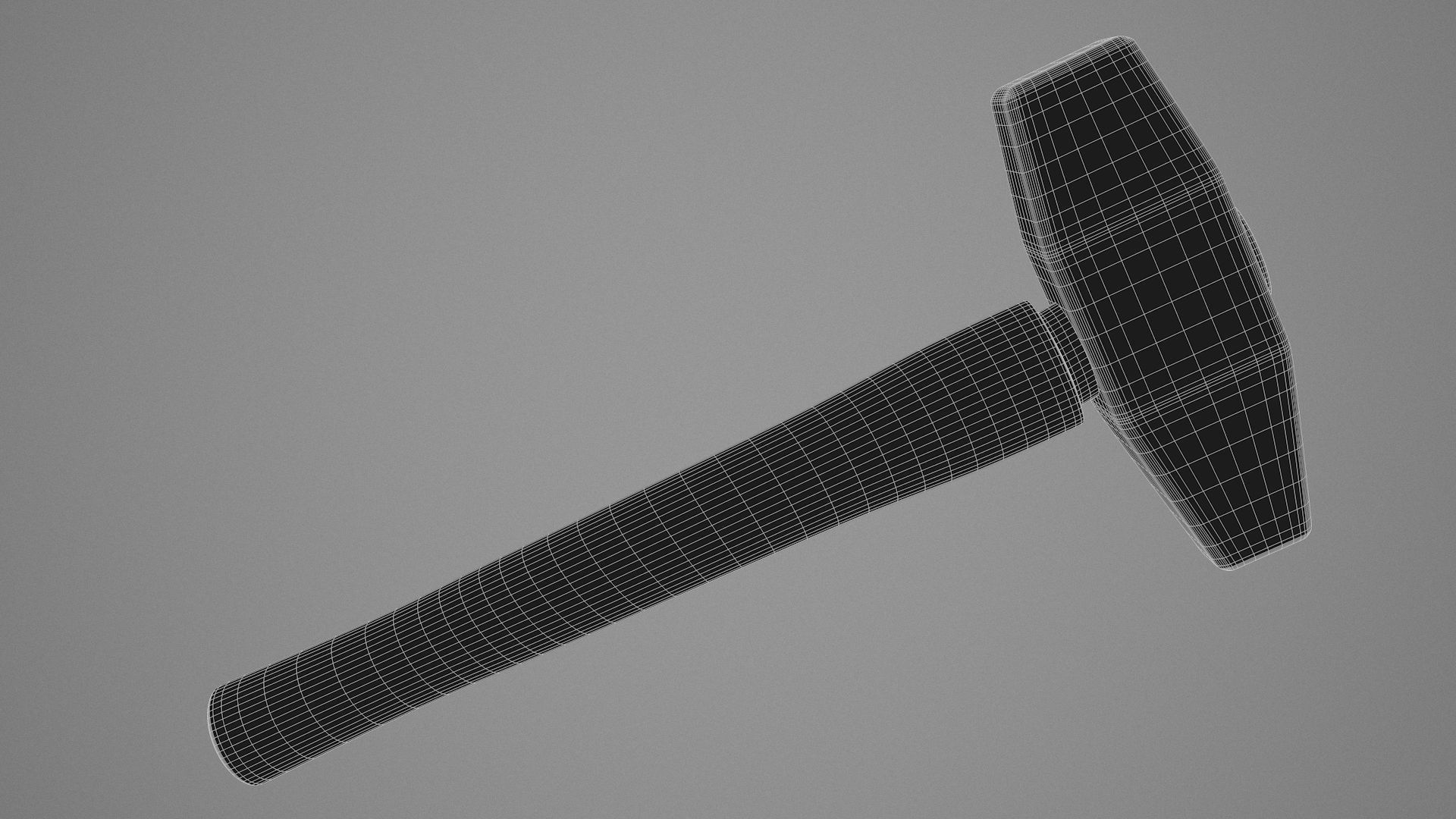 Rock Hammer Low-poly 3D model_12