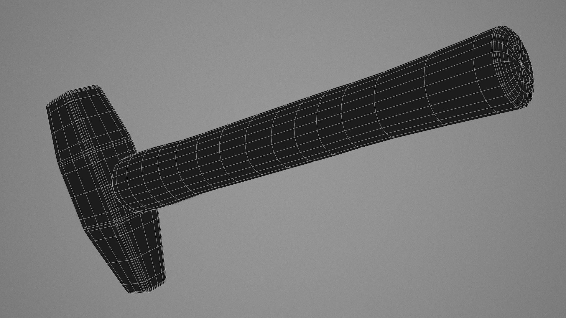 Rock Hammer Low-poly 3D model_19