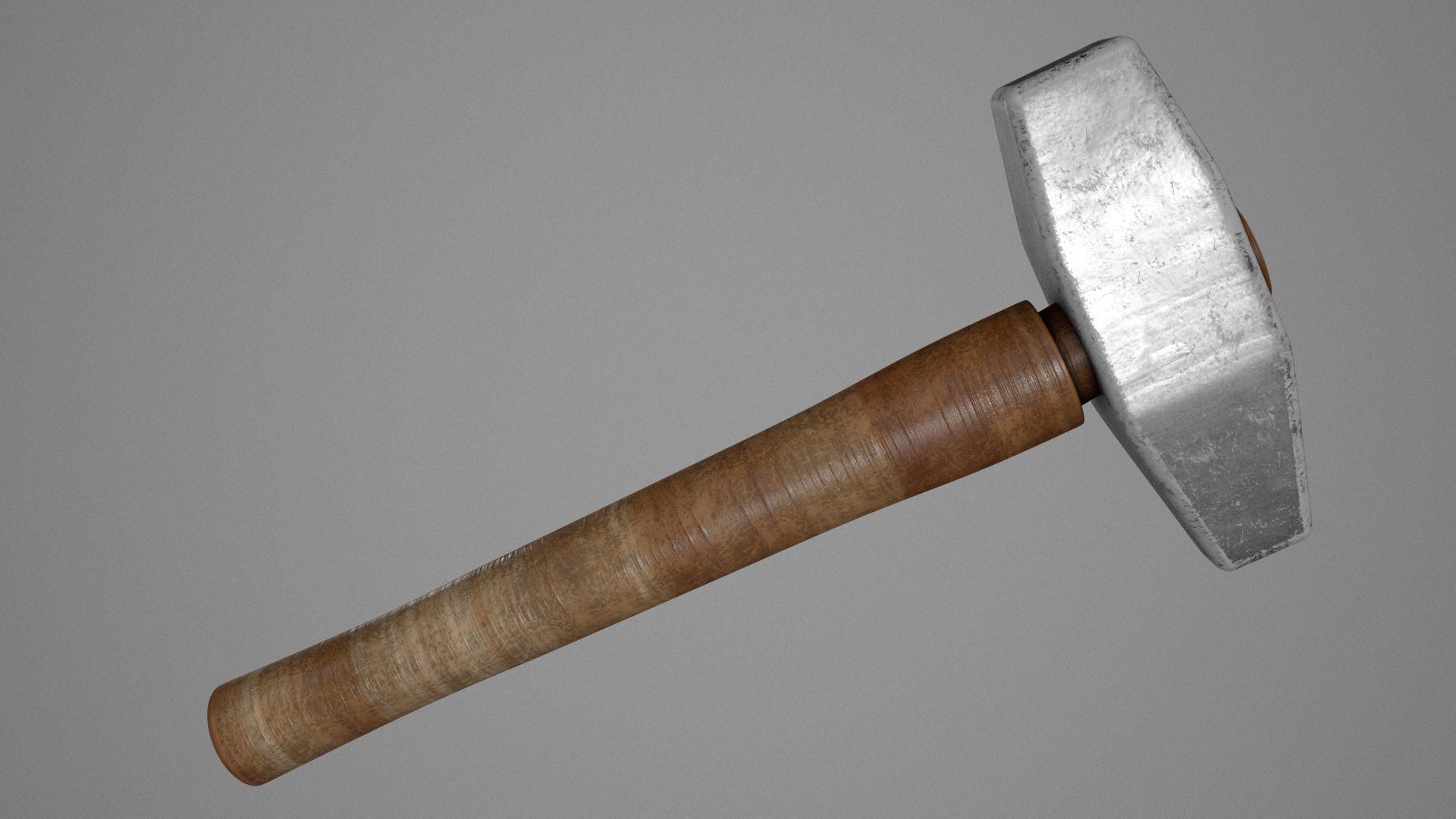 Rock Hammer Low-poly 3D model_9