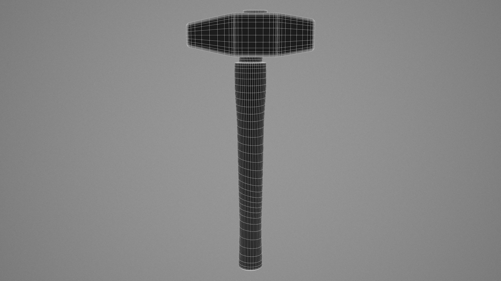 Rock Hammer Low-poly 3D model_4