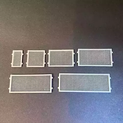 WINDOW SECURITY GRILLES 7MM SCALE O GAUGE MODEL RAILWAY 3D print model