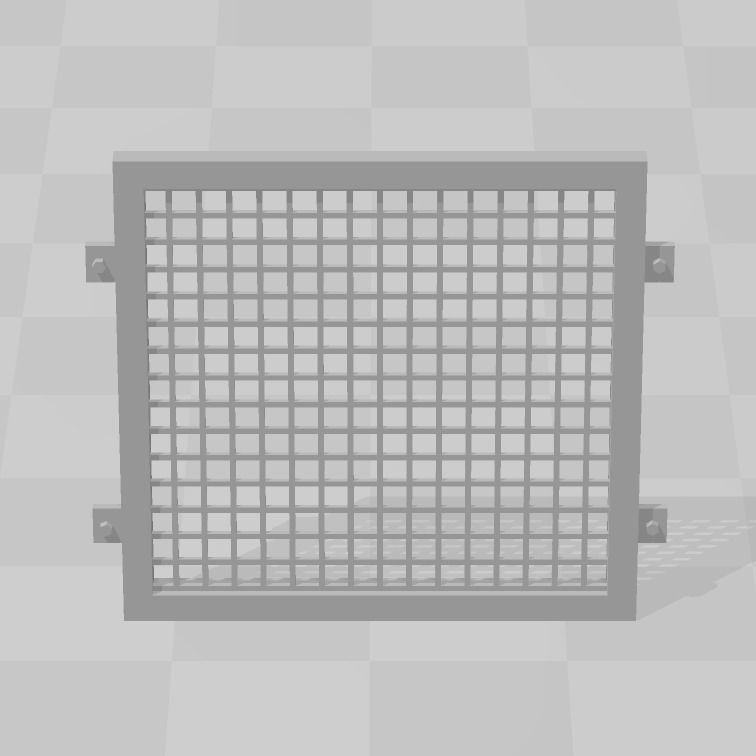 WINDOW SECURITY GRILLES 7MM SCALE O GAUGE MODEL RAILWAY 3D print model_3