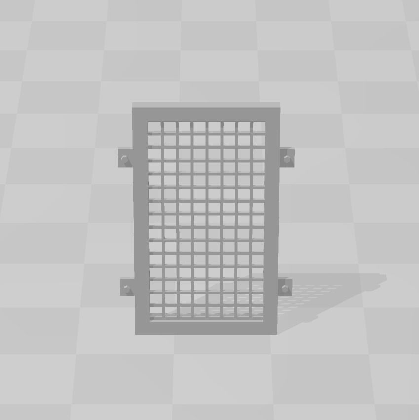 WINDOW SECURITY GRILLES 7MM SCALE O GAUGE MODEL RAILWAY 3D print model_2