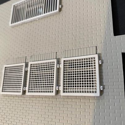WINDOW SECURITY GRILLES 7MM SCALE O GAUGE MODEL RAILWAY 3D print model_1