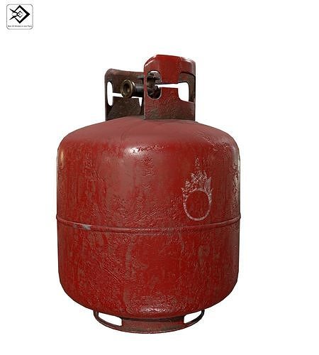Gas Cylinder Low-poly 3D model