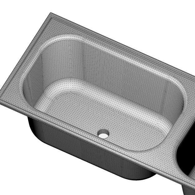 Double Bowl Kitchen Sink 3D print model_3